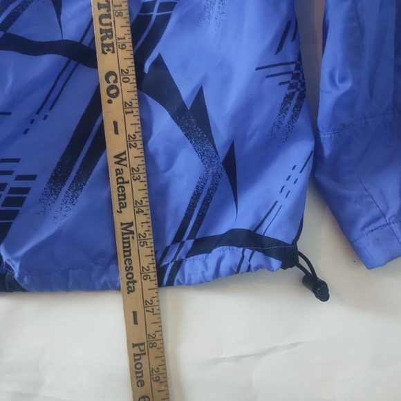 Nike Windbreaker Men's Medium Purple Black Print Half Zip Swoosh Vintage 90s - Picture 6 of 8